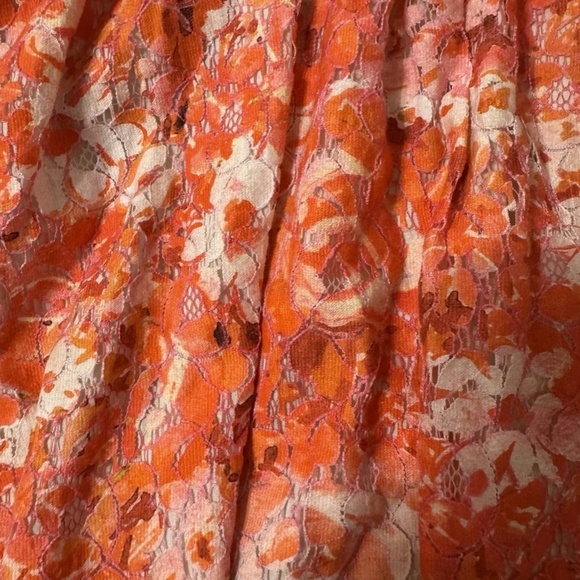 Guess Size 0 Multi-Color w/Floral Print & Adjustable Straps Lace Mini Dress - Picture 3 of 5